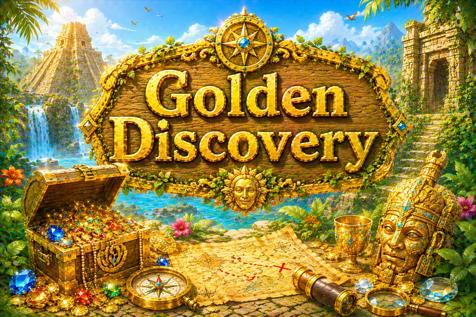 Golden Discovery luxury promotional artwork